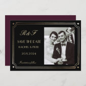 Art Deco Elegant Black Gold 20 (Vorne/Hinten)