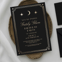 Art Deco Elegant Black Gold 20s Classic Geburtstag