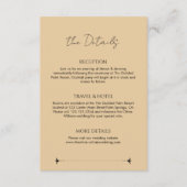 Art Deco Elegant Gold Frame Wedding Details Begleitkarte (Vorderseite)