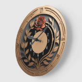 Art Deco elegant Große Wanduhr (Winkel)