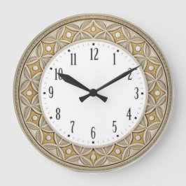 Art Deco Elegant Rund Große Wanduhr