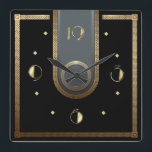 Art Deco, elegant, schwarz und gold Quadratische Wanduhr<br><div class="desc">Großartiges Uhrendesign. Du wirst es wie andere Liebe bekommen. Sie können dieses Design auch für andere Produkte verwenden,  die Sie mögen,  oder Ihren Text anpassen und hinzufügen. Folgen Sie mir für mehr. Vielen Dank. Ich wünsche Ihnen einen schönen Tag.</div>