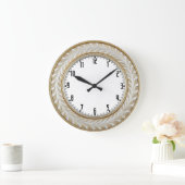 Art Deco Elegant Wall Große Wanduhr (Zuhause)