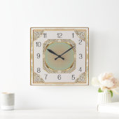 Art Deco Elegant Wall Quadratische Wanduhr (Zuhause)