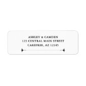 Art Deco Elegant Wedding Return Address Label (Vorne)
