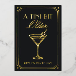 Art Deco Elegante Black Gold 20s Classic Wedding Folieneinladung