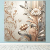 Art Deco: Elegante Botanicals und geometrische Lux Leinwanddruck (Insitu (Holzboden))