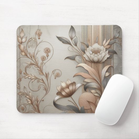 Art Deco: Elegante Botanicals und geometrische Lux Mousepad (Mit Mouse)