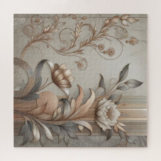 Art Deco: Elegante Botanicals und geometrische Lux Puzzle (Horizontal)