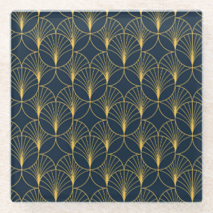 Art Deco Elegante: Fanmotive Glasuntersetzer