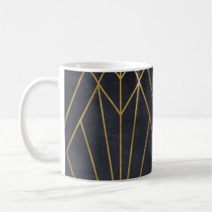 Art Deco Elegante: Geometrischer Glamour Kaffeetasse