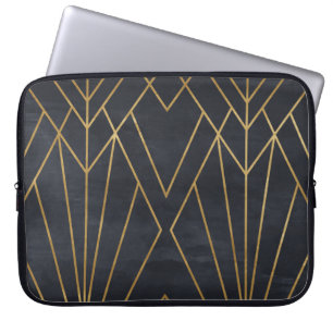 Art Deco Elegante: Geometrischer Glamour Laptopschutzhülle