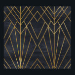 Art Deco Elegante: Geometrischer Glamour Poster<br><div class="desc">Nahtloses geometrisches Muster auf Papiertextur. Art Deco Hintergrund Art Deco vibriert in einem subtilen geometrischen Muster. Klassisch und elegant! Art-Deco-Eleganz,  ein feines Muster für eine klassische Touch. Kunst,  geometrischer,  Hintergrund,  Gold,  nahtlos,  Dekoration,  klassisch,  dunkel,  Ornament,  modern,  golden,  Abbildung,  Textur,  Retro,  Linie,  Blau,  Dekoration,  Packpapier,  elegantes Muster,  geometrische Dekoration</div>