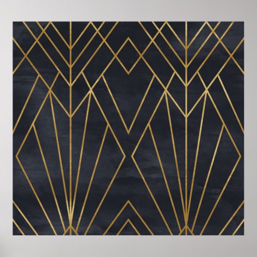 Art Deco Elegante: Geometrischer Glamour Poster (Vorne)