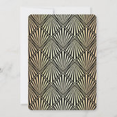 Art Deco Elegante Goldrahmen-Hochzeit Einladung (Rückseite)