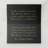 Art Deco Elegante Hochzeitstisch Platzkarte (Innenseite Aufgefaltet)