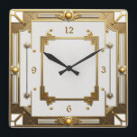 Art Deco Elegante Quadratische Wanduhr<br><div class="desc">Großartiges Uhrendesign. Du wirst es wie andere Liebe bekommen. Sie können dieses Design auch für andere Produkte verwenden,  die Sie mögen,  oder Ihren Text anpassen und hinzufügen. Folgen Sie mir für mehr. Vielen Dank. Ich wünsche Ihnen einen schönen Tag.</div>