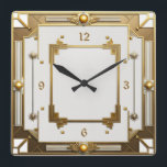 Art Deco Elegante Quadratische Wanduhr<br><div class="desc">Großartiges Uhrendesign. Du wirst es wie andere Liebe bekommen. Sie können dieses Design auch für andere Produkte verwenden,  die Sie mögen,  oder Ihren Text anpassen und hinzufügen. Folgen Sie mir für mehr. Vielen Dank. Ich wünsche Ihnen einen schönen Tag.</div>