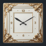 Art Deco Elegante Quadratische Wanduhr<br><div class="desc">Großartiges Uhrendesign. Du wirst es wie andere Liebe bekommen. Sie können dieses Design auch für andere Produkte verwenden,  die Sie mögen,  oder Ihren Text anpassen und hinzufügen. Folgen Sie mir für mehr. Vielen Dank. Ich wünsche Ihnen einen schönen Tag.</div>