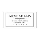 Art Deco Elegante Rücksendeadresse Permastempel (Design)