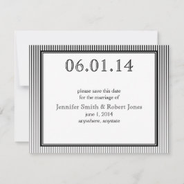 Art Deco Elegante Schwarz und Weiß Save the Date