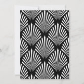 Art Deco Elegante Schwarz-weiß Moderne Hochzeiten Einladung (Rückseite)