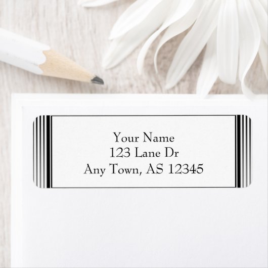 Art Deco Elegante Schwarz-Weiß-Streifen (Insitu)