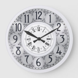 Art Deco Elegante stilvolle Imitate Große Wanduhr