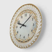 Art Deco Eleganter Rund Große Wanduhr (Winkel)