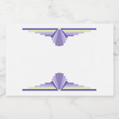 Art deco element in purple & lemon lebensmitteletikett (Einzelnes Label)