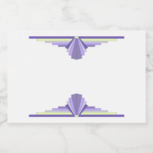 Art deco element in purple & lemon lebensmitteletikett (Einzelnes Label)