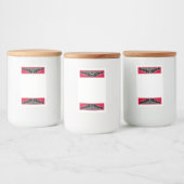 Art deco element in red & black food label lebensmitteletikett (Flaschen)