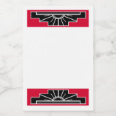 Art deco element in red & black food label lebensmitteletikett (Einzelnes Label)