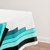 Art Deco-Elemente in Blaugrün Tischdecke (Beispiel)