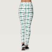 Art Deco-Elemente in Hellgrün Leggings (Rückseite)