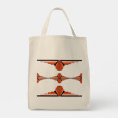 Art Deco-Elemente in Orange Tragetasche (Rückseite)