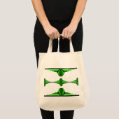 Art Deco-Elemente in tiefem Grün Tragetasche (Vorderseite (Produkt))