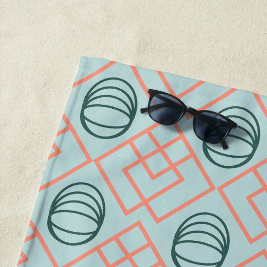 Art-Deco-Elemente Strandtuch (Beispiel)