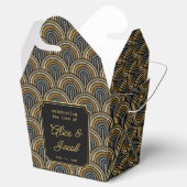 Art Deco Embroidered-Style Wedding Favor Box Geschenkschachtel (Geöffnet)