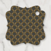 Art Deco Embroidered-Style Wedding Thank You  Geschenkanhänger (Rückseite)