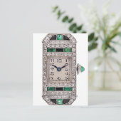 Art Deco Emeralds and Diamonds Watch Postcard Postkarte (Stehend Vorderseite)