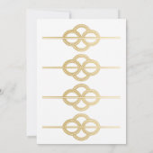 Art Deco Engagement Partei Einladungen Gold (Rückseite)