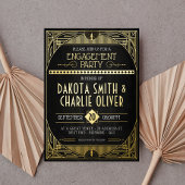 Art Deco Engagement Party Einladung