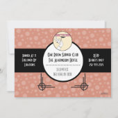 Art Deco Engagement Party Shower Einladungen HZ (Rückseite)