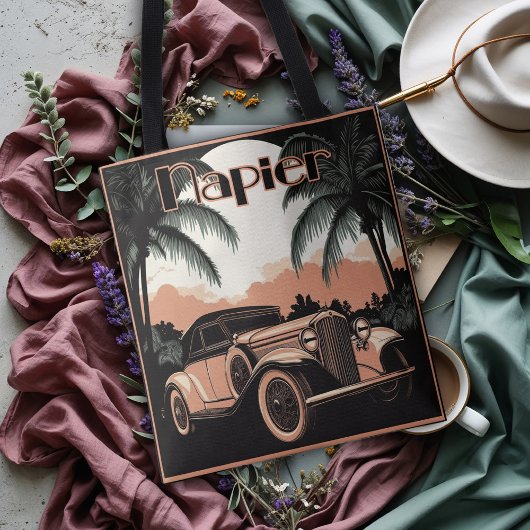 Art Deco Era Vintage Car Napier Tasche