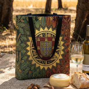 Art Deco-Erbeflagge   Portugal Benutzerdefinierter Tasche