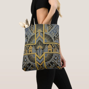 Art Deco-Erbeflagge   Schweden Benutzerdefinierter Tasche