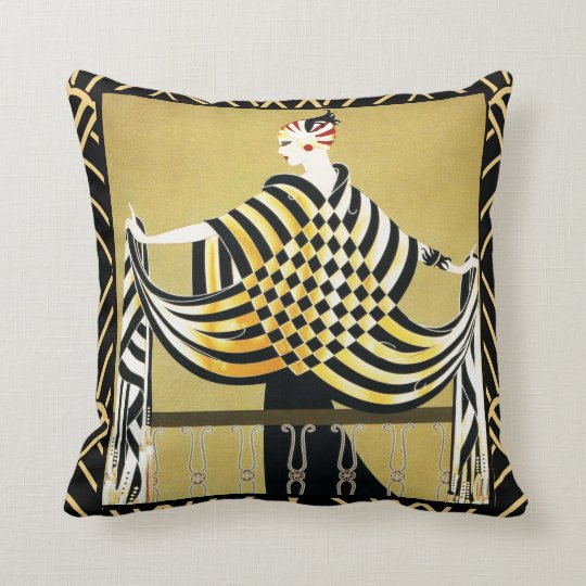 art deco cushion