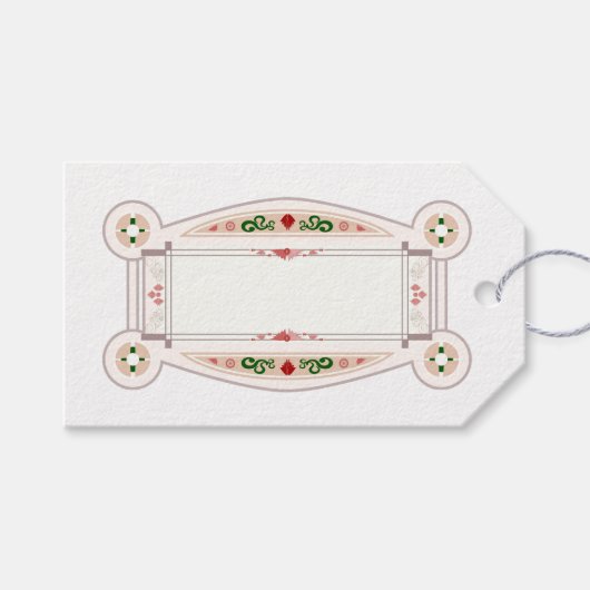 Art-Deco-Etikett Geschenkanhänger (Vorderseite (Horizontal))