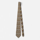 Art Deco Eule Krawatte – Schwarz & Gold (Vorderseite)